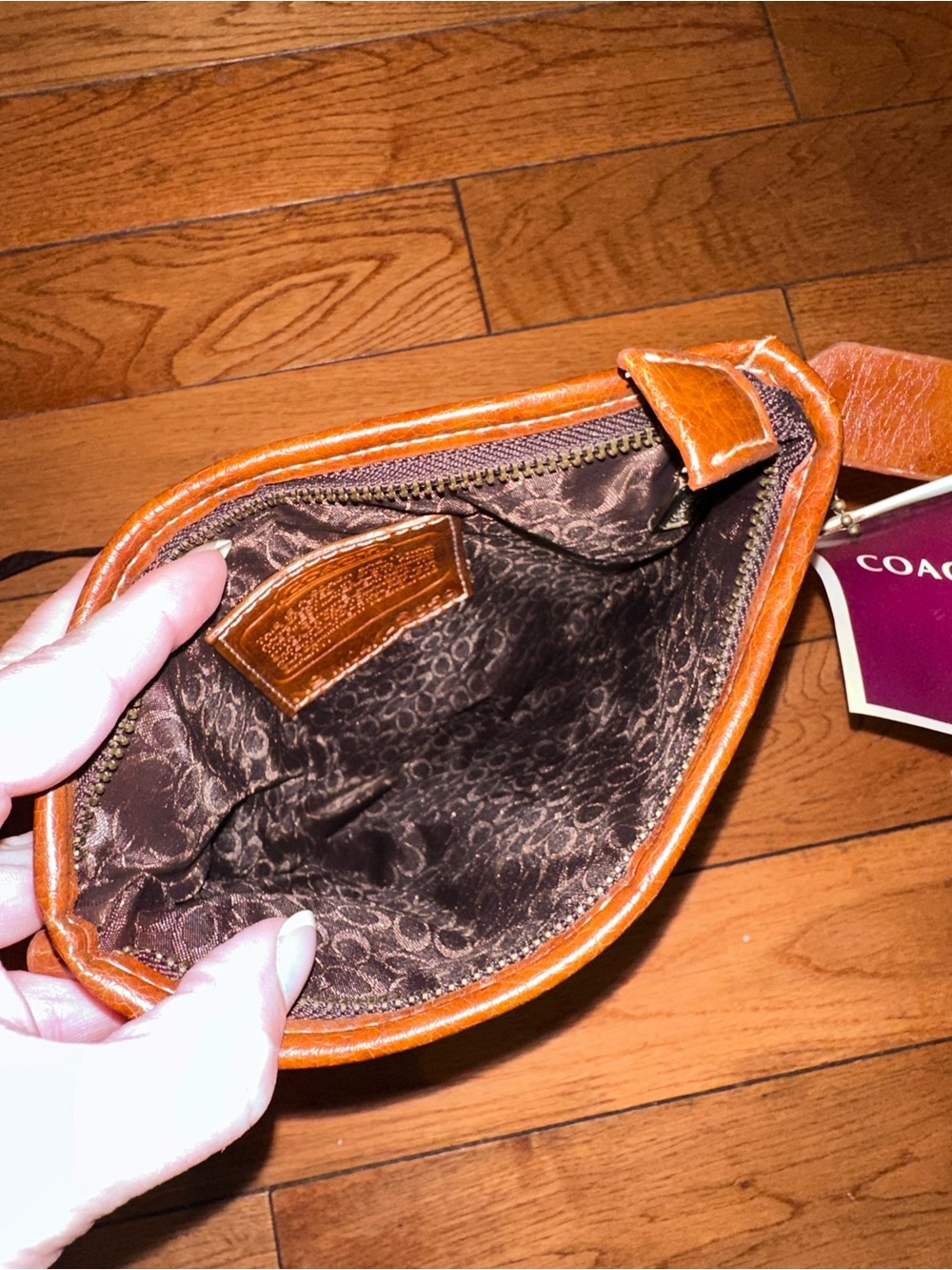Coach Brown Signature Messenger Crossbody with Leather Trim - Picture 4 of 6